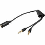 4487331f7acd3cd5a3c9df97e7e3f689 Adapter Audio 3.5mm stereo (F) - 2x 3.5mm stereo (M)
