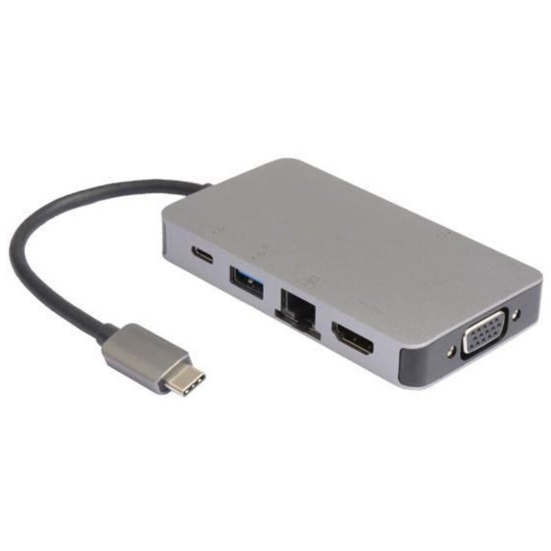 45a71b217e66e07acda01c5bae40a5ca.jpg Adapter USB 3.1 Tip C (M) - HDMI+VGA+2X 3.0 USB + tip C + SD (F) + RJ45
