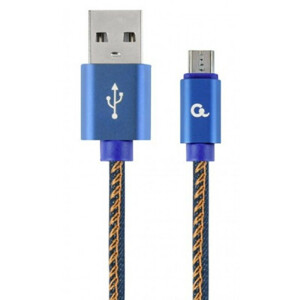 92abb1ac8f96c15df21382006331480d CC-USB2J-AMmBM-1M-BL Gembird Premium jeans (denim) Micro-USB cable with metal connectors, 1 m, blue