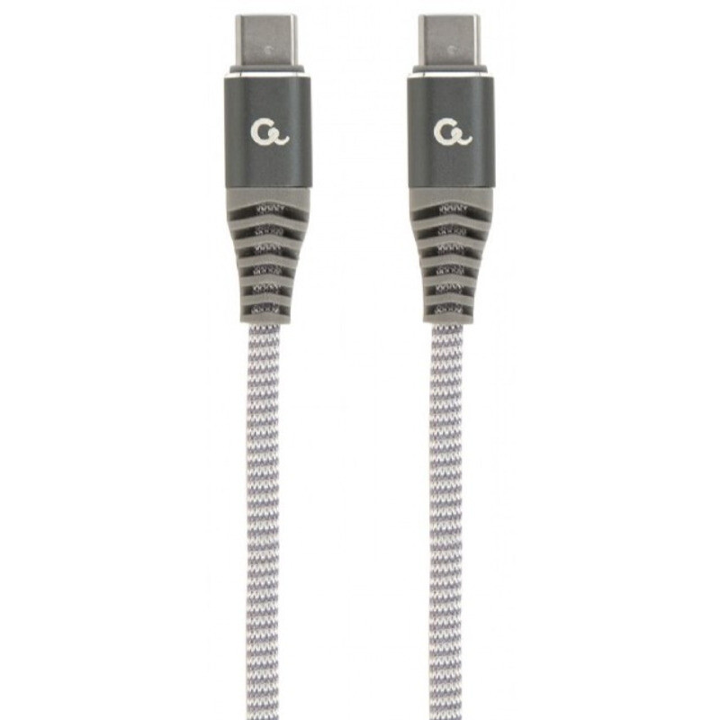 a0fbfdb11d9558346ff52e242094773f.jpg CC-USB2B-AMCM-1M-BW2 Gembird Premium cotton braided Type-C USB charging -data cable,1m, silver/white