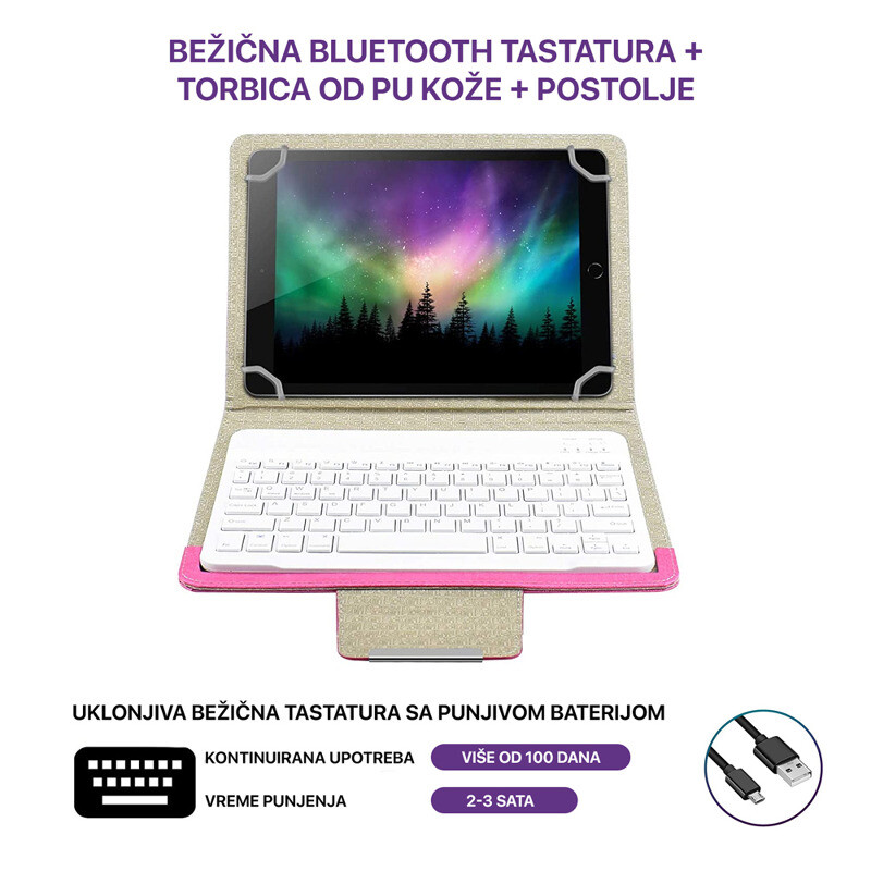 52e745ef3e4d1a6c217c03b39a0f0698.jpg Maskica sa Bluetooth Tastaturom Leather za Tablet 10" Univerzalna zlatna
