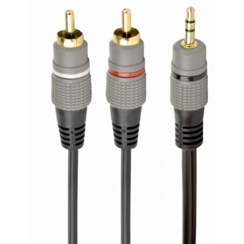 828c696fa1076693adf7e09ed6dde764.jpg CCA-352-10M Gembird 3.5 mm stereo plug to 2*RCA plugs 10m cable, gold-plated connectors