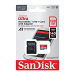 2eaf8429e97caae090052e09a6042da9 Mem.Kartica SanDisk SDXC 128GB Ultra Micro 140MB/s A1 Class 10 UHS-I + Adapter