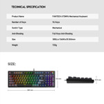 473b314504770629900171100110d9d0 Tastatura Mehanicka Gaming Fantech MK890 RGB Atom 96 siva (Red switch)