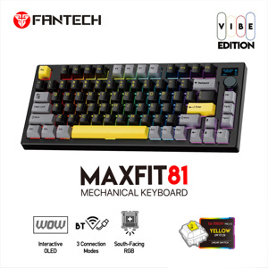 08886b8cb774f5ced6f0d3aa53331cb1 Tastatura Mehanicka Gaming Fantech MK910 RGB Vibe Maxfit 81 Royal Prince Wireless (Yellow switch)