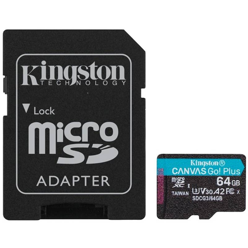 9b6958f3856e70cbd595b6e1373028f3.jpg Micro SD Kingston 128GB Canvas GoPlus Class10 UHS-I U3 V30 A2, SDCG3/128GB