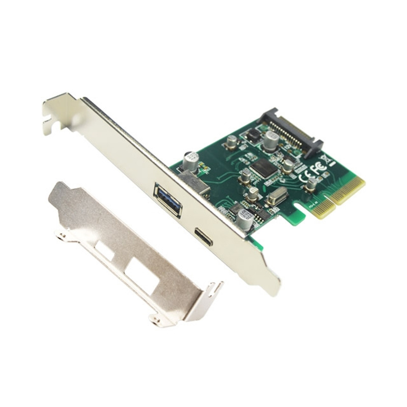 f8303716fd1974a03f5be6cb56f457f0.jpg PCI-Express kontroler 3.0 x 4 na USB 3.2 TipC + 20W QuickCharge port