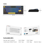 fa794aa32bbea2303e8301f1fe92dee8 Tastatura Mehanicka Gaming Fantech MK910 RGB Vibe Maxfit 81 Grand Cobalt Wireless (Yellow switch)