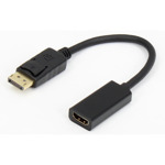 1d2679d10dca36d7dc376fc4fd08a652 Adapter DisplayPort 1.4(M) - HDMI 2.0(F) kabl 20cm crni