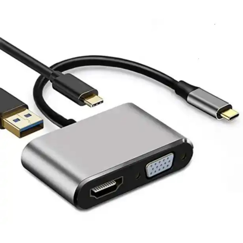 e0dd9e825c2e57896e1003042082d678.jpg Adapter USB 3.1 Tip C (M) - HDMI+VGA+2X 3.0 USB + tip C + SD (F) + RJ45