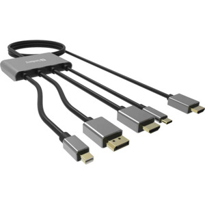 4cb91b9b1c6b98c68f1a5822714bdce6 USB HUB USB-C --> 3x USB 3.1, Gigabit Ethernet, Manhattan 507608
