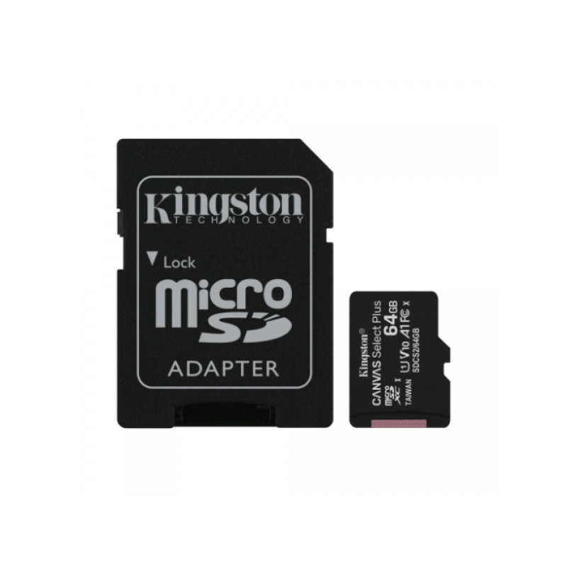 c71a34c39b96935fa53afeada49f117f.jpg Micro SD Kingston 64GB Canvas Select Plus SDCS2/64GB +adapter Class10