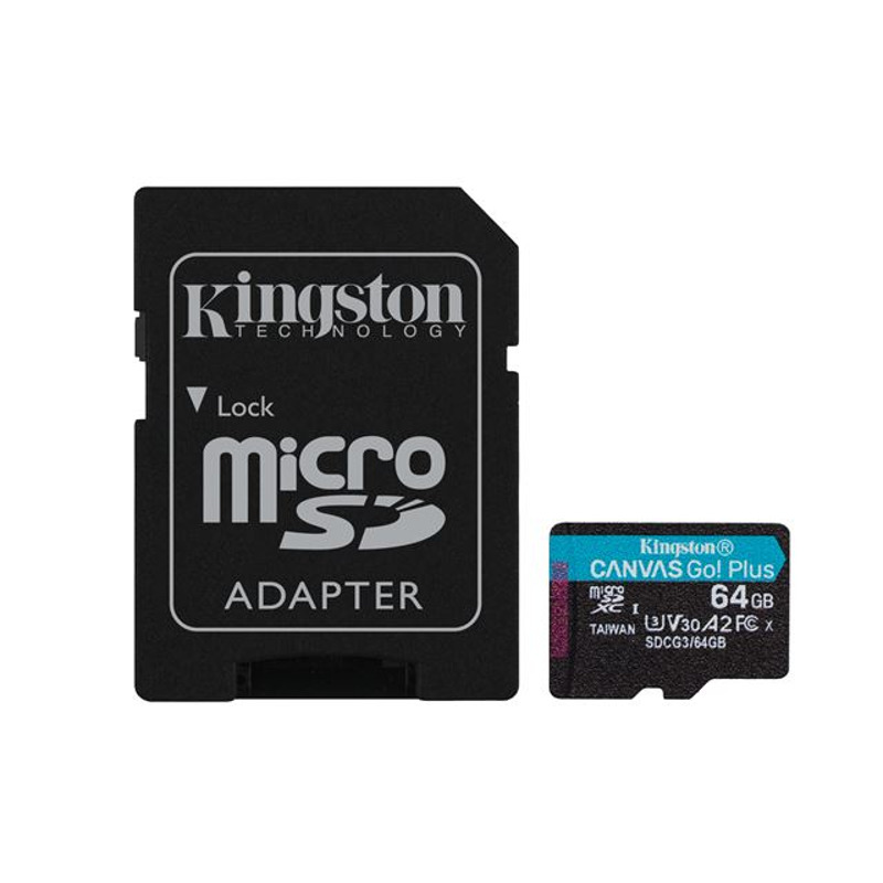 22bc236e1d03cb1d9bd1b89606ebcc74.jpg Micro SD Kingston 128GB Canvas GoPlus Class10 UHS-I U3 V30 A2, SDCG3/128GB