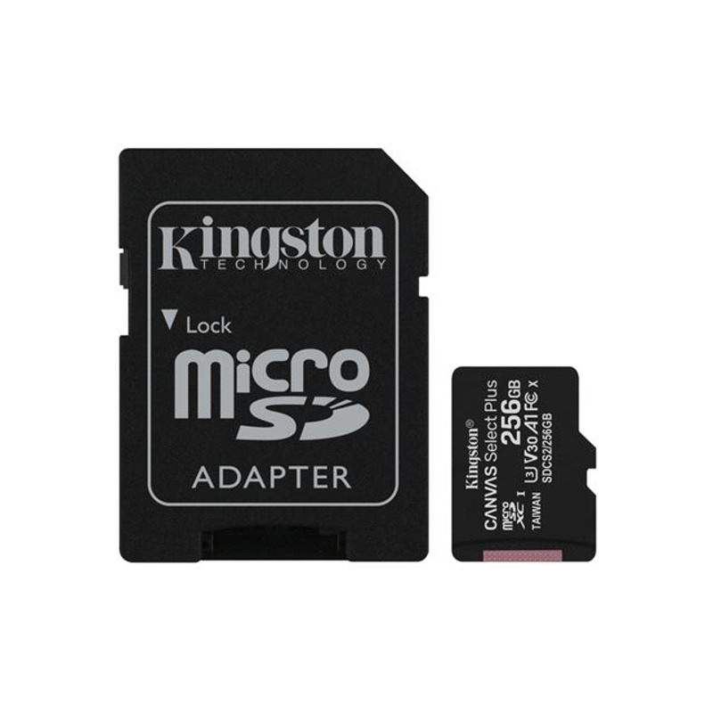 6baa3d25bd5bcd538708068b84434fef.jpg Memorijska kartica Kingston SD MICRO 256GB Class 10 UHS-I + ad