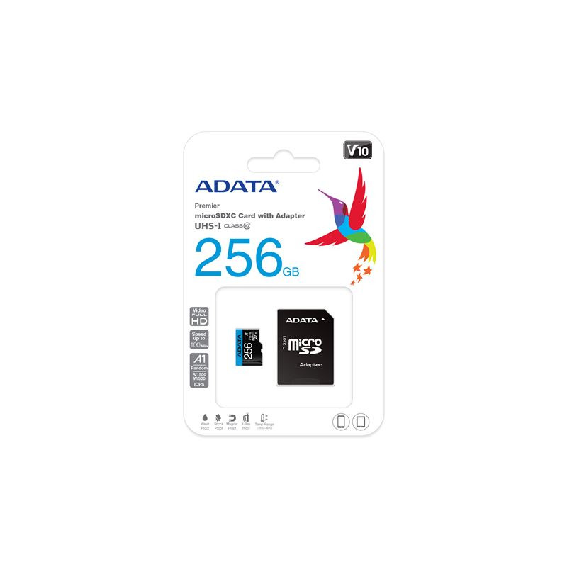 71c01e116190cc8226a49046e12f482d.jpg Micro SD Card 128GB AData + SD adapter AUSDX128GUII3CL10-CA1/ class 10/8K/4K