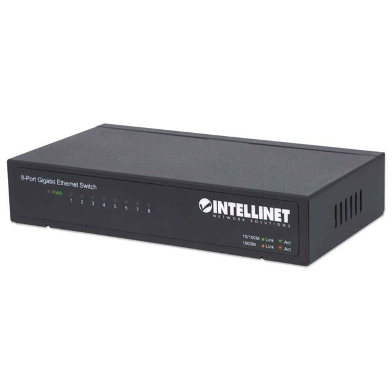 e4276c78b9046443b6f8eaeabd8dfad8.jpg Intellinet Switch 8-Port Neupravljiv Gigabit Ethernet 530347