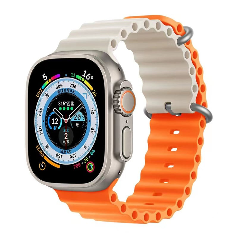 7f19c81a625da6d53ab1fa4dce2e74ad.jpg Smart Watch Ocean Strap 44/45/49mm Orange/Starlight