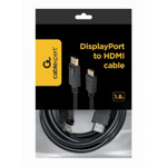 0efd85bb3a3a696f655d10ac9dff0d66 Kabl Gembird CC-DP-HDMI-6 DisplayPort to HDMI cable, 1.8m