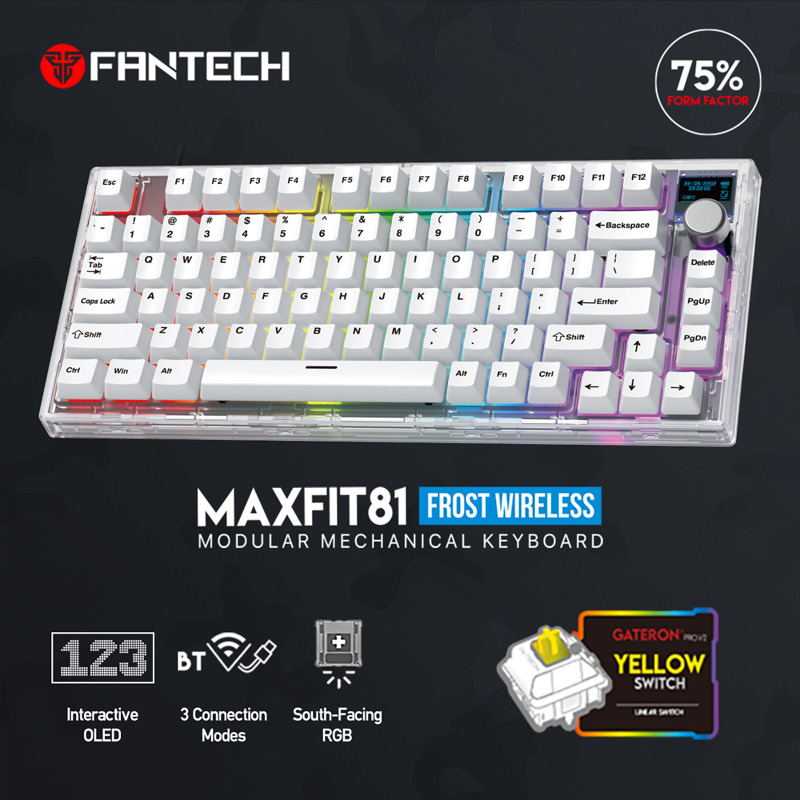 6d712040e756843c80099be17a9b49ba.jpg Tastatura Mehanicka Gaming Fantech MK910 RGB Vibe Maxfit 81 Grand Cobalt Wireless (Yellow switch)
