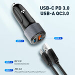 6b66922601d07829a6d6b3a5b61caef3 Auto punjac LDNIO C510Q PD/QC3.0 36W sa iPhone lightning kablom