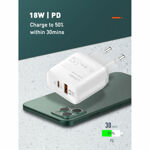 86329c4ddfaee982bd0026837fca67a0 Kucni punjac LDNIO A2421C 22.5W PD + Fast Charger sa Type C na iPhone lightning kablom beli
