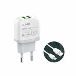9ff1b43710541dc9ef37e824b58be41b Kucni punjac LDNIO A2219 2xUSB 5V 2.4A 12W sa iPhone lightning kablom beli
