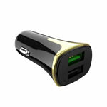 c793e01c403a851e9240d2747100de67 Auto punjac HOCO Z31 QC3.0 2xUSB sa micro USB kablom crni