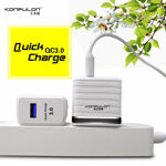d4582eda18af2922a06068bc7249a709 Kucni punjac KONFULON C32Q QC 3.0 sa iPhone lightning kablom beli