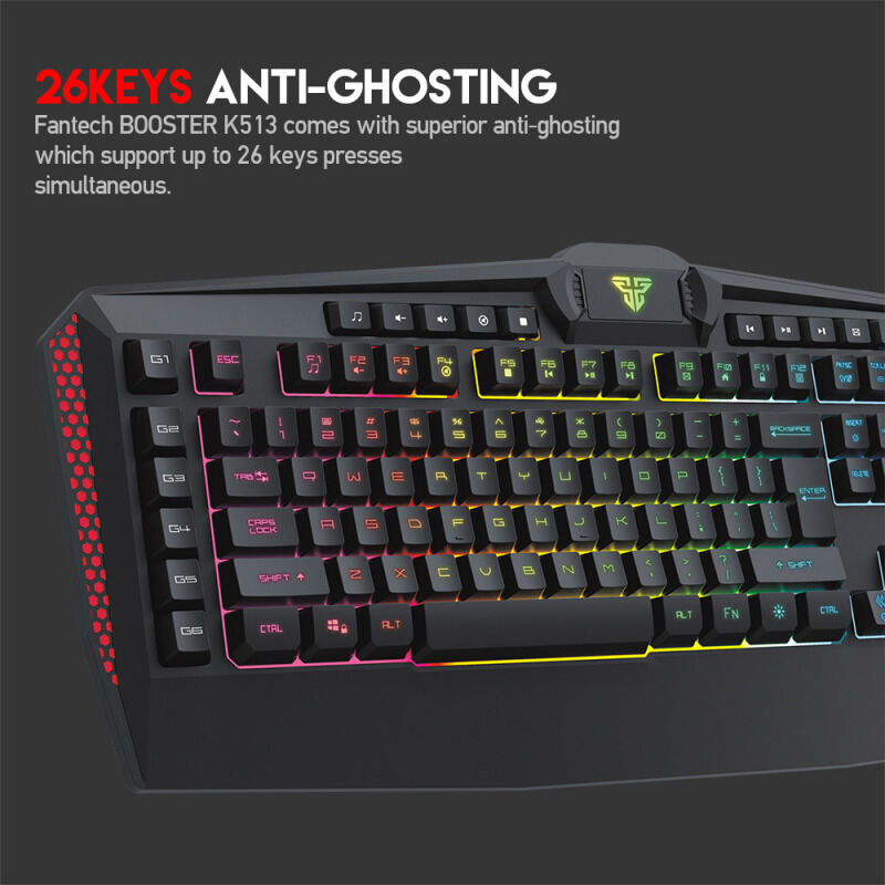 ecb583e03909c022eab6ec5f6aea2543 Tastatura Gaming Fantech K614L Fighter II crna