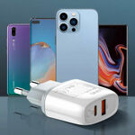 2f2595bd9e813bb13cbed61320b45ef7 Kucni punjac LDNIO A2424C, PD 20W QC3.0 18W, sa IPhone lightning kablom beli