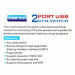 4688db5710c6b140fe473defbb76f876 KVM switch 2 PC-a na isti monitor,mis,tastaturu JWD-SP27