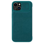4ff25d2dab46e64a6a5154bef350eb4e Maskica Nillkin Qin Pro (plain leather) za iPhone 14 6.1 zelena