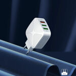c61227b9c599f9c6fb94a97b22395bce Kucni punjac LDNIO A3310Q 3xUSB, QC3.0 18W, 30W (total) sa Type C kablom