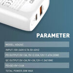 eec11c0ca285a84cd9d83ac4e02340d2 Kucni punjac LDNIO A2424C, PD 20W QC3.0 18W, sa IPhone lightning kablom beli