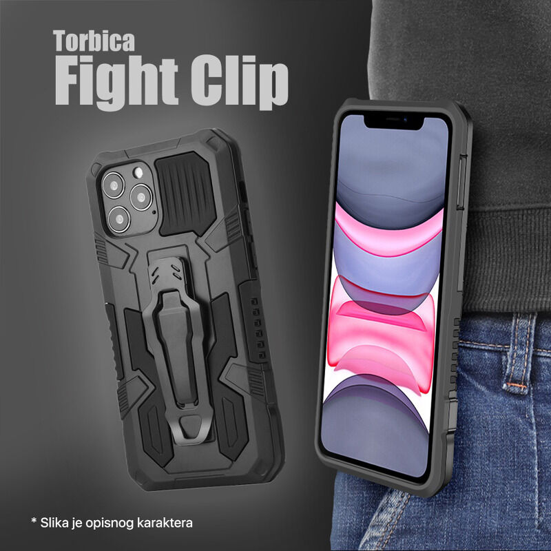 18af12dbb6c89dfc1a7b2b4de3f3ca2a Maskica Fight Clip za iPhone 14 Pro Max 6.7 crna