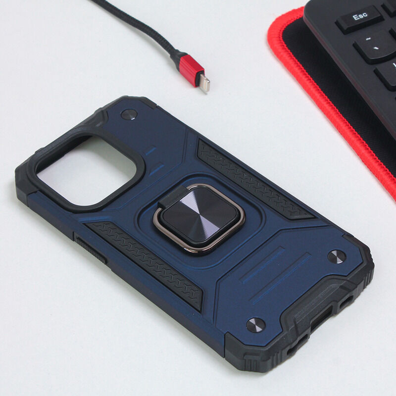 4dde383ac5f3382e701d97c689fd284f Maskica Hard Border Ring za iPhone 14 Pro 6.1 plava