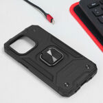 6025a258ac04f11cb73d8e8317c3a1b5 Maskica Hard Border Ring za iPhone 14 Pro 6.1 crna
