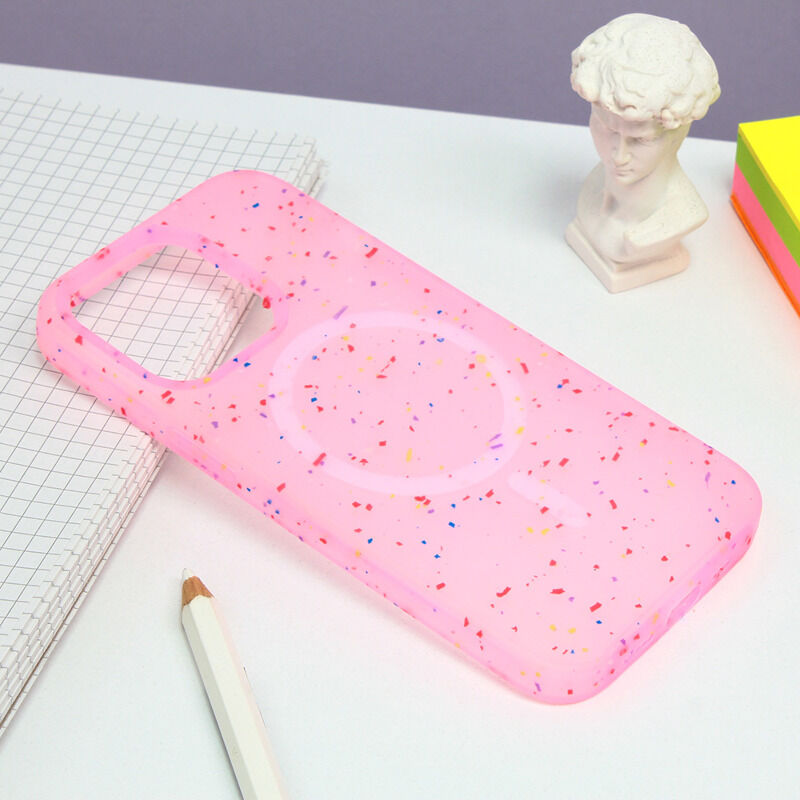 77d6e2ce2414abab67e66de9bcf69e97 Maskica Colorful Magsafe za iPhone 13 Pro 6.1 roze
