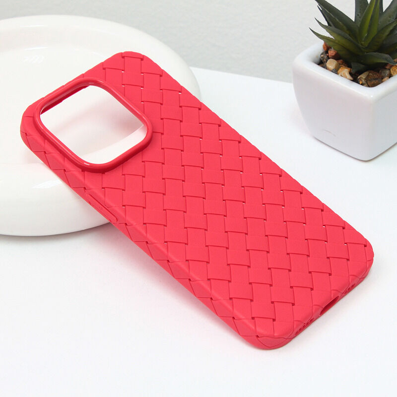 889da87eee31b63ac0bcd50b5aa92dee Maskica Weave case za iPhone 14 6.1 Pro crvena