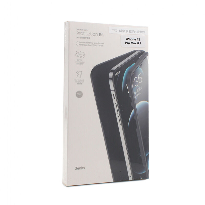 8d265d12513493ec5abb8a3d05df31a0 Maskica Benks 360 Full Cover za iPhone 12 Pro Max 6.7 siva