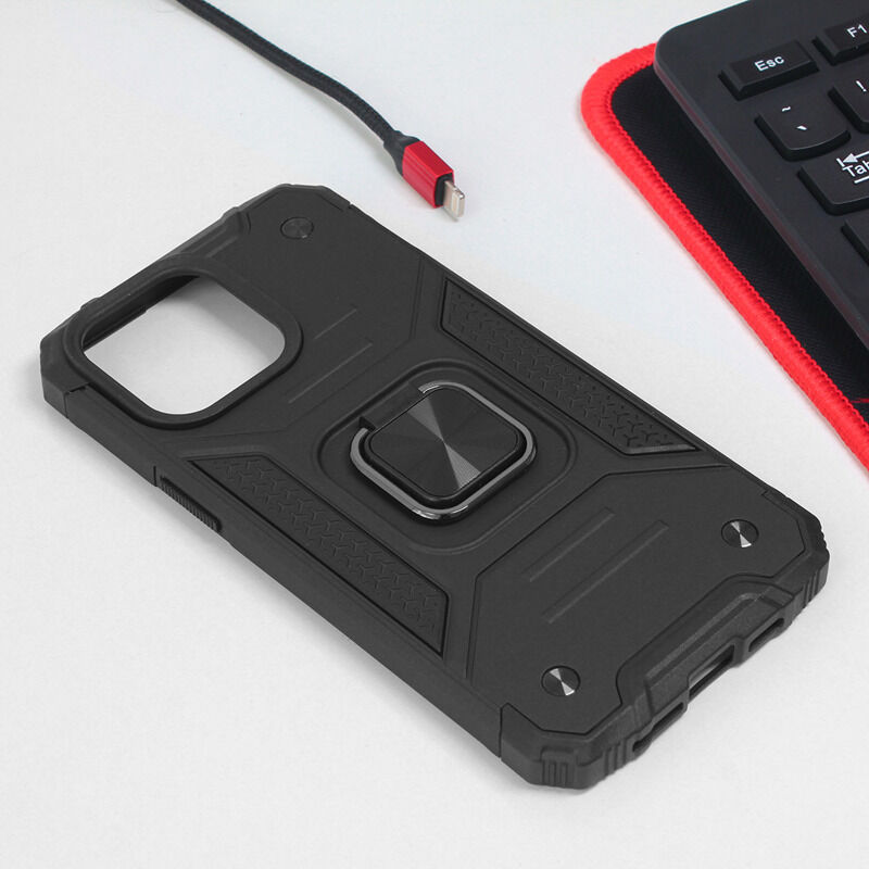 c22e7b5deedbd4e811322f5c748da1ad Maskica Hard Border Ring za iPhone 14 Pro Max 6.7 crna