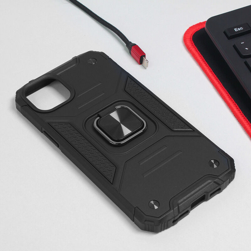 feb42ba641b8bf4965c5e4a8c43ea56b Maskica Hard Border Ring za iPhone 14 Plus 6.7 crna