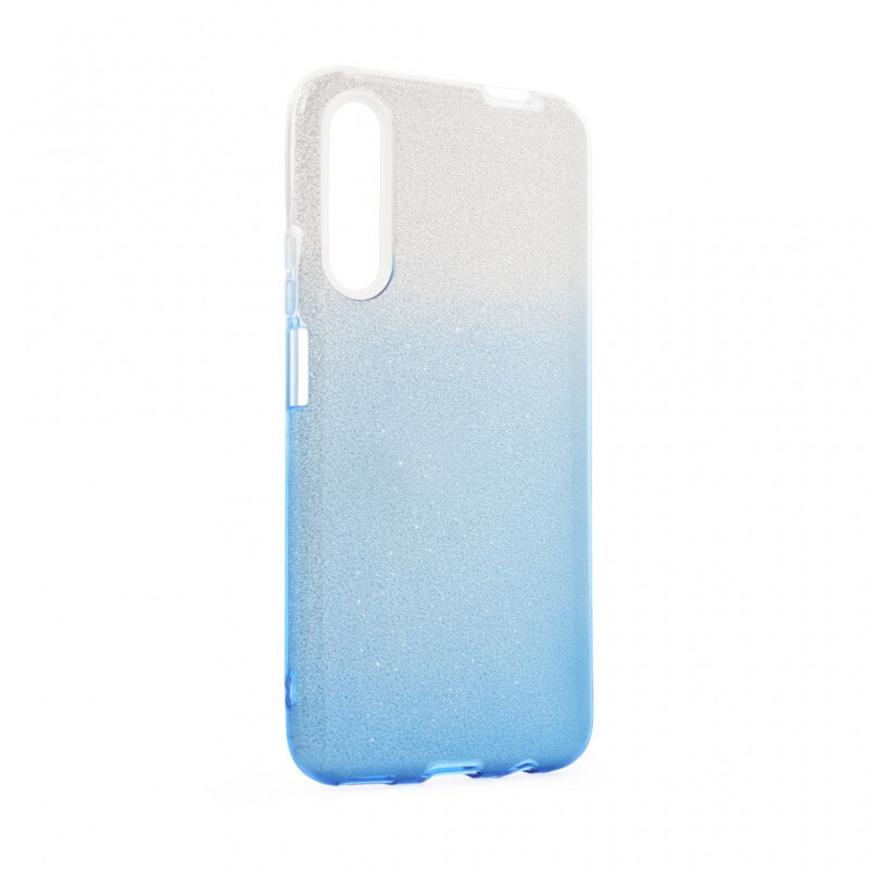 586e2846ebc4b7972496219577afd5e4 Maskica Double Crystal Dust za Huawei P smart Pro 2019/Honor 9X Pro plavo srebrna