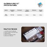b40d9d2d27c1c9b4cc3e54a327787256 Tastatura Mehanicka Gaming Fantech MK910 RGB PBT Maxfit81 Frost Wireless crna (blue switch)