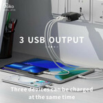 6439bbd266d84d4b8727ad77cf497396 Kucni punjac KONFULON JK72, 2xUSB, 2.4A,12W, sa iPhone lightning kablom beli