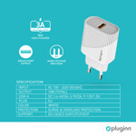 0ff46aa103d241be8d4914e972551d06 Kucni punjac Pluginn PI-D52S, QC3.0 18W sa lightning kablom beli CE
