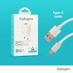 2363901a0b851bc6e06969267762760d Kucni punjac Pluginn PI-D73-33w, GaN, QC3.0 PD3.0, PPS, USB-PD 20W+33W, 53W (total) sa PD Type C kablom beli CE
