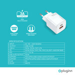 7a419dee6b2b13cfe8833e5253e3ec2a Kucni punjac Pluginn PI-D73-33w, GaN, QC3.0 PD3.0, PPS, USB-PD 20W+33W, 53W (total) sa PD Type C kablom beli CE