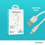 dd747f666e4e84a2fc2d4e9278bc96e2 Kucni punjac Pluginn PI-D73, QC3.0 PD3.0, PPS, USB-PD 18W+20W, 38W (total) sa PD iPhone lightning kablom beli CE