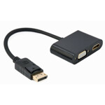 ab4a1c1d2e4170213b5685442ef8b3f2 A-DPM-HDMIFVGAF-01 Gembird DisplayPort male to HDMI female + VGA female adapter cable, black